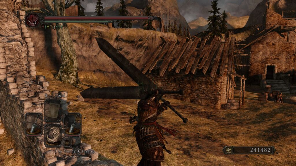 Image showing the Greatsword being dual-wielded in Dark Souls 2.