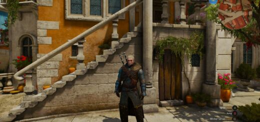 Geralt wearing the Grandmaster Ursine armor set.