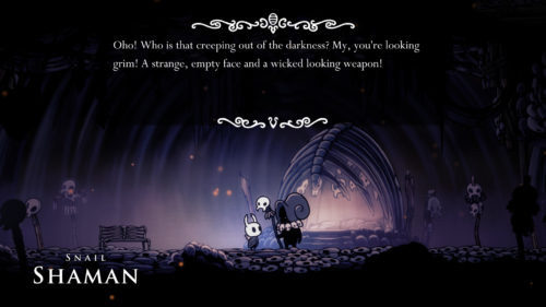The Snail Shaman in Hollow Knight.