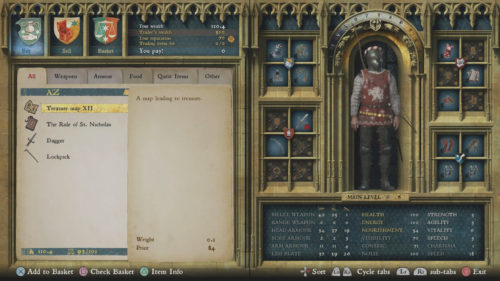 A Treasure Map in the inventory.
