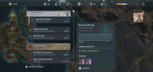 The Blind King mission details.