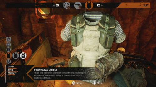 The Caspian suit upgrades.