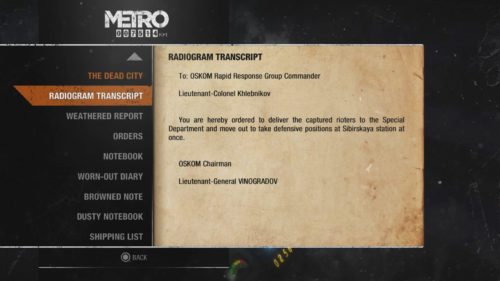 The Dead City Collectibles Locations in Metro Exodus