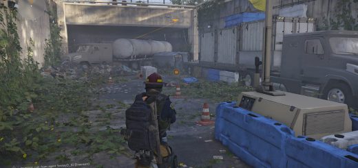 SHD Tech Cache by oil truck in underpass.