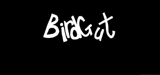 Title screen of indie game BirdGut.