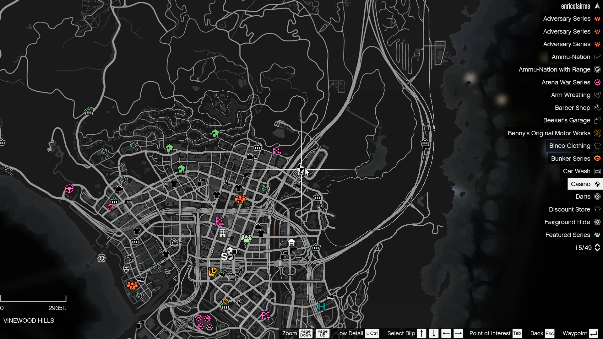 gta 5 online casino car locations map