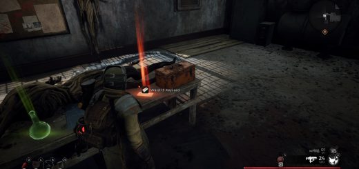 Image showing the location of the Ward 13 Keycard.