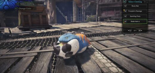 Image showing the Dodo-ham-a Poogie in the Monster Hunter game.