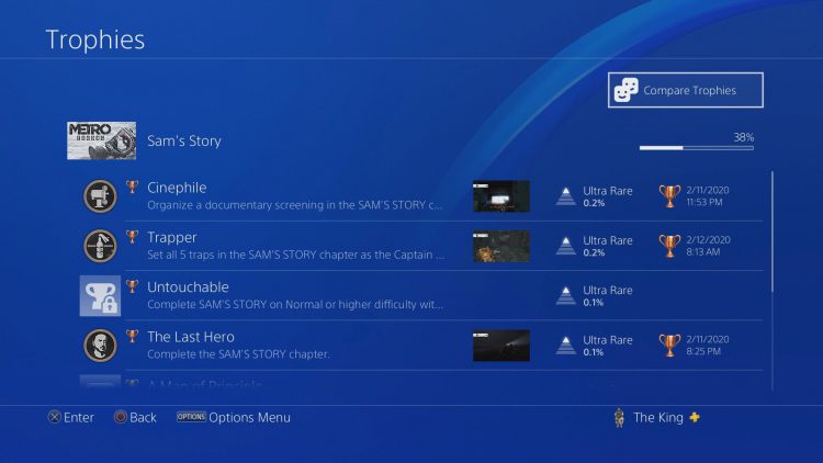 Featured image on Sam's Story Trophies list