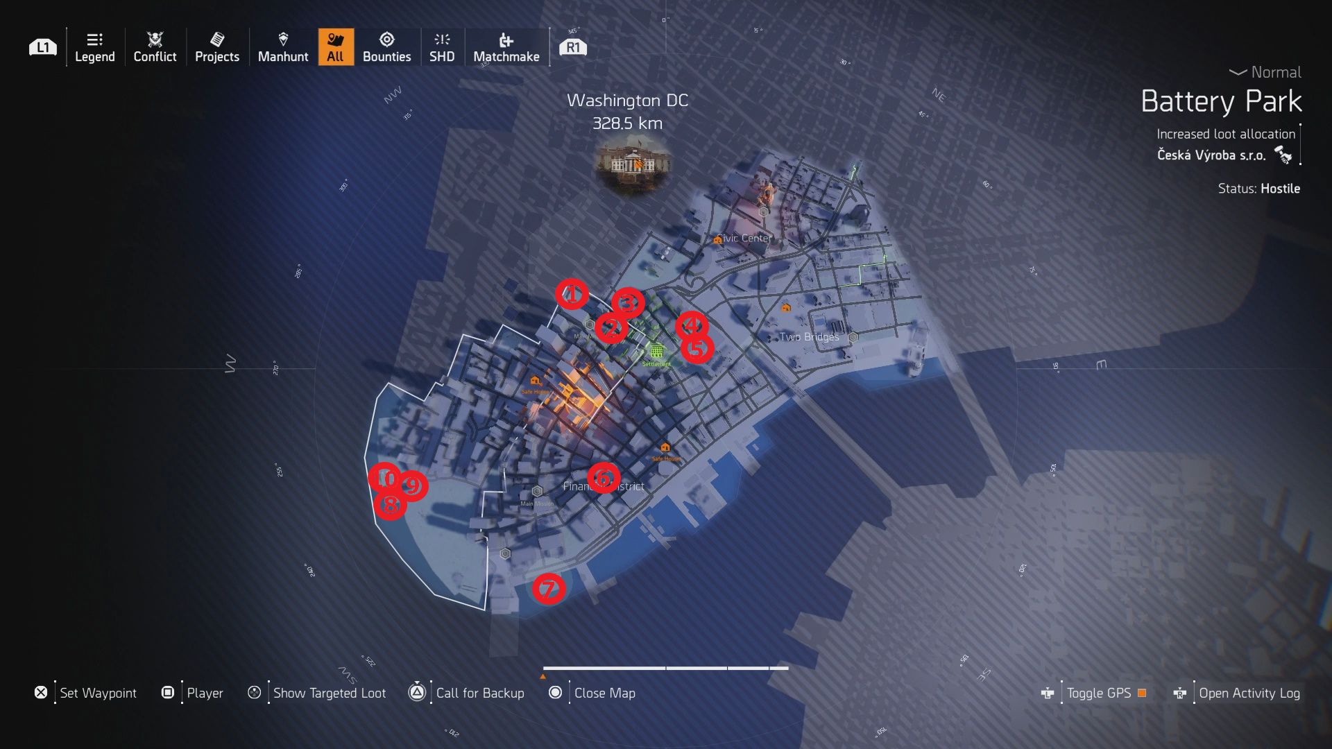 Vod tko Chodidlo Zjednodu it The Division 2 Mapa Kronika Lidsk Zdroje 