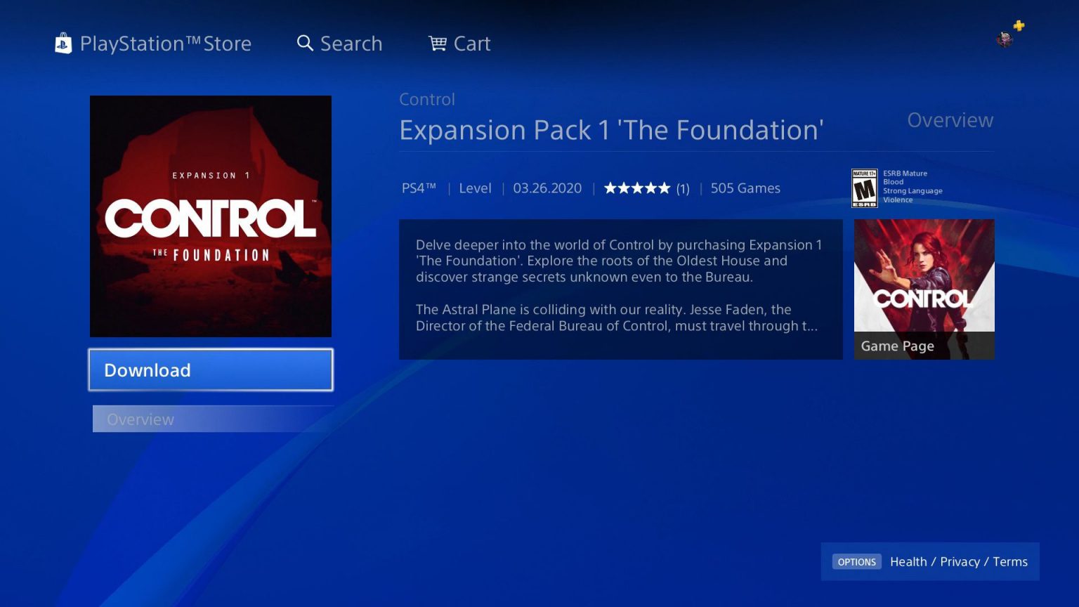 Control How to Access The Foundation DLC Hold to Reset