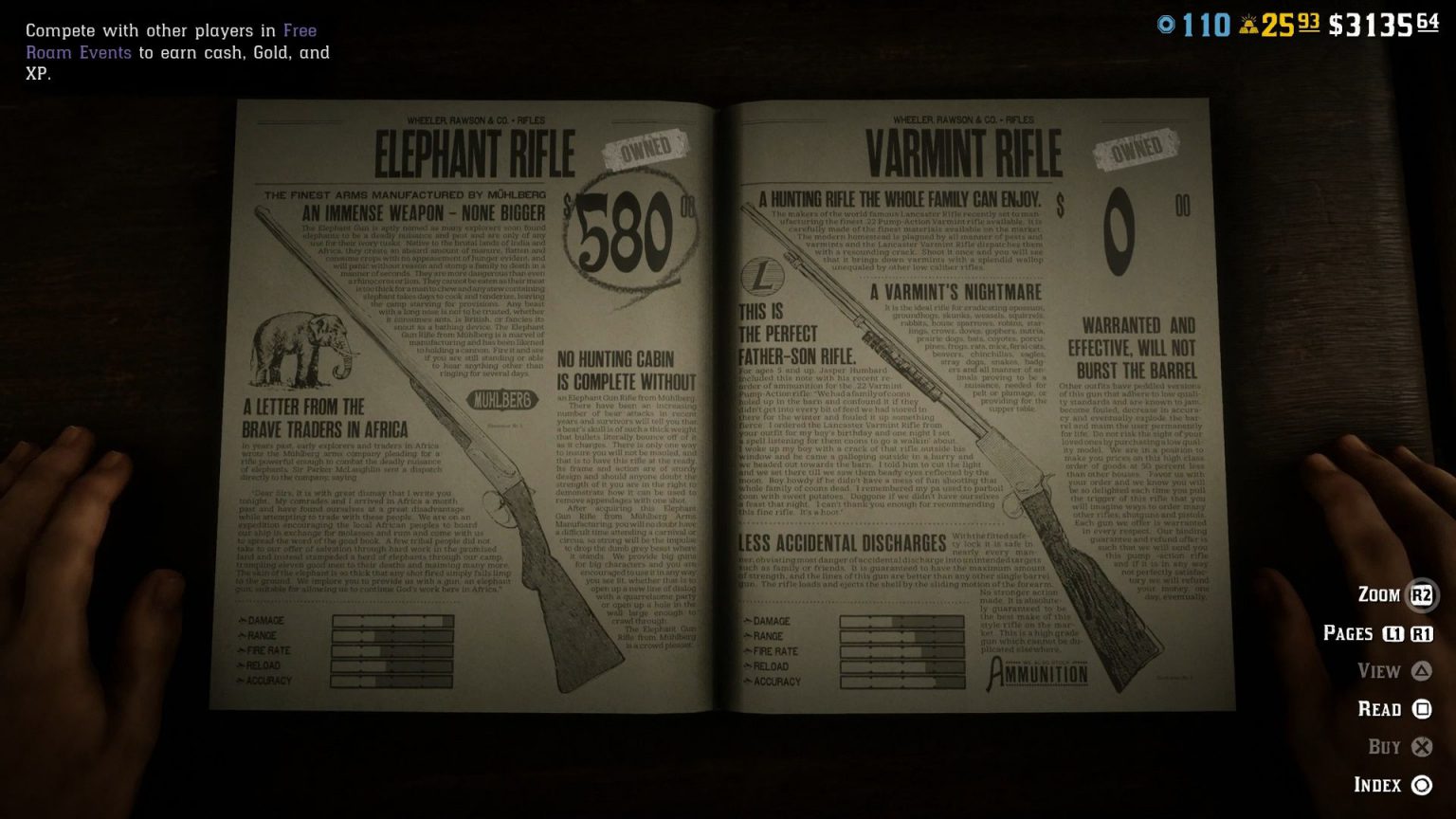 Elephant Rifle Red Dead Online Hold To Reset
