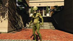 The Space Interloper outfit in GTA Online.