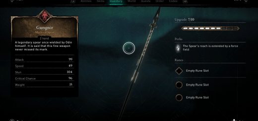 Featured image on Assassin's Creed Valhalla Gungnir Spear Guide.