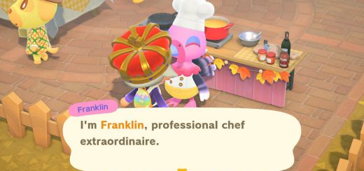 Franklin the Turkey on Turkey Day in Animal Crossing New Horizons.
