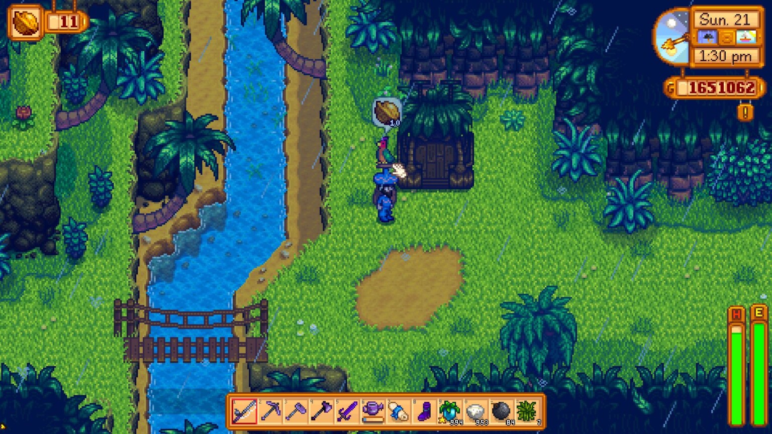 Golden Walnuts Unlocks on Ginger Island Stardew Valley Hold to Reset