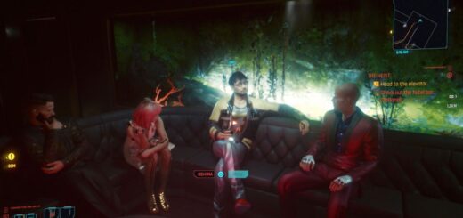 Meeting Hideo Kojima in the bar in Cyberpunk 2077.