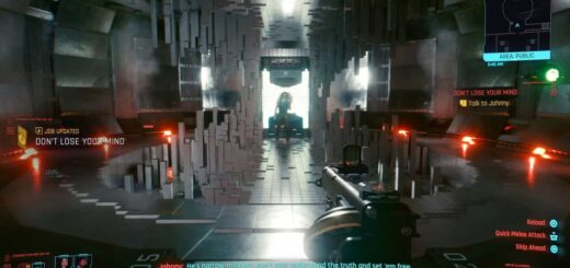 Inside the Delamain Core in Cyberpunk 2077.
