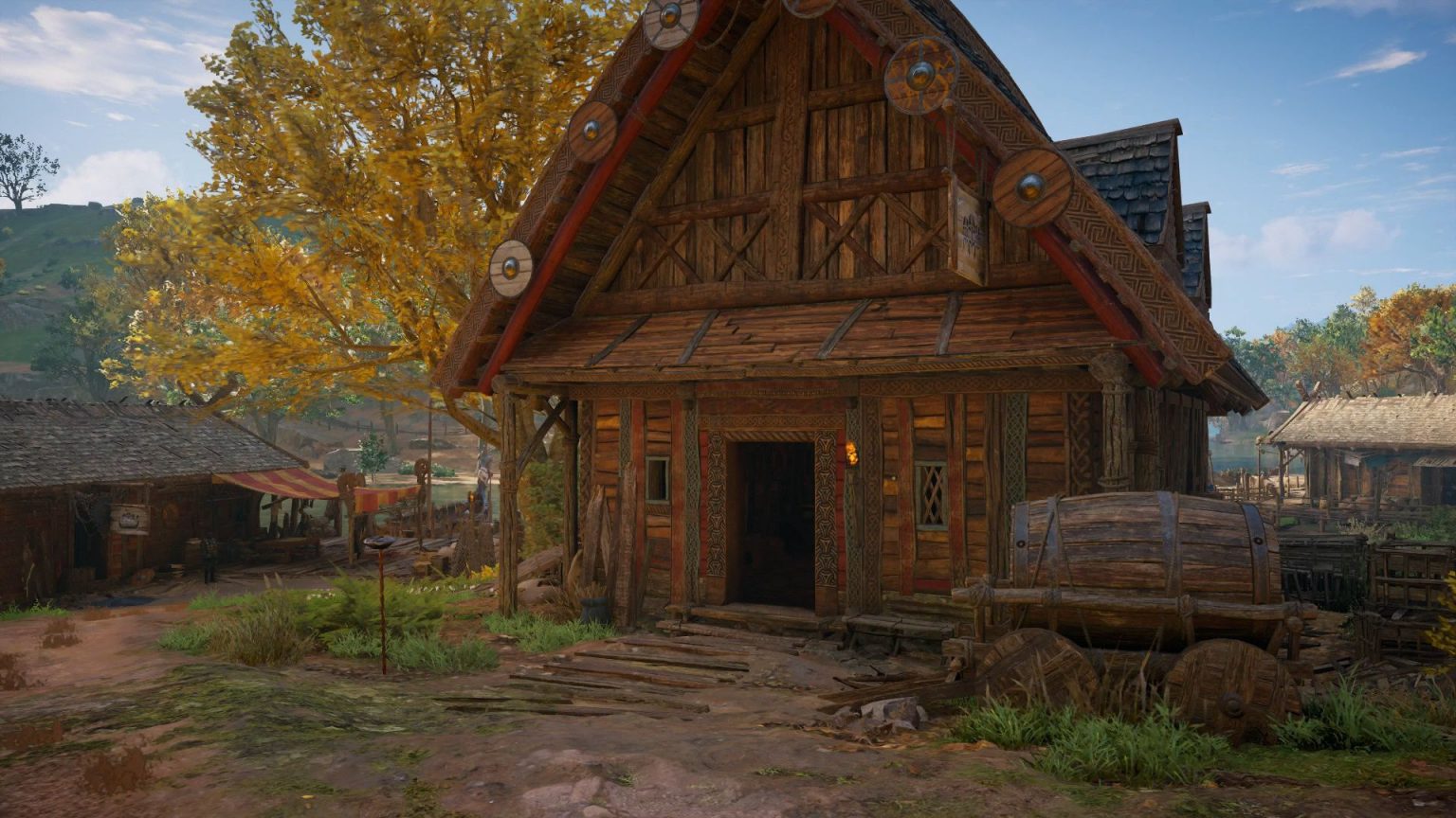 River Raid Buildings Assassin's Creed Valhalla Hold to Reset