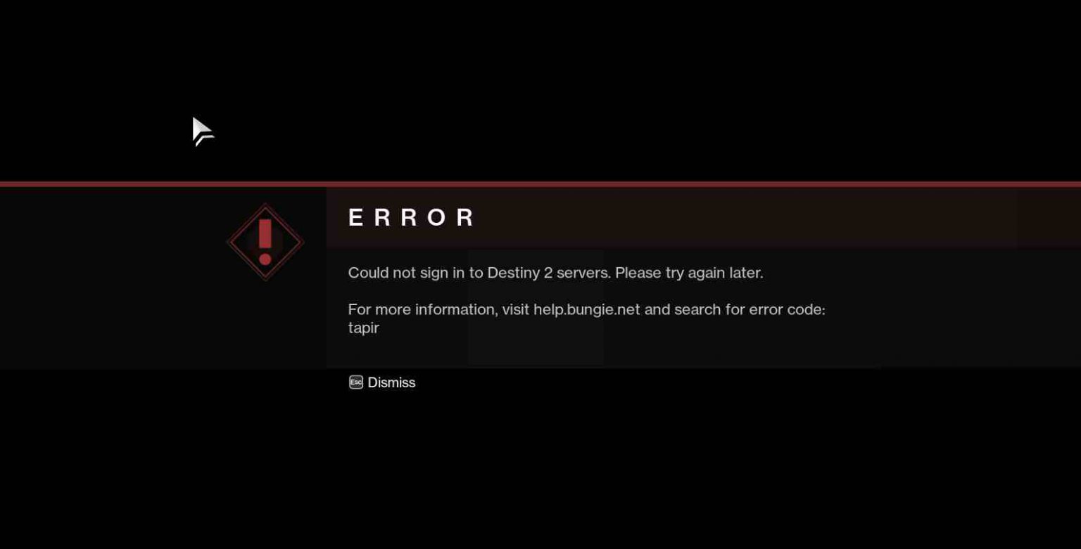 Destiny 2 Honeydew and Other Errors Trigger Emergency Maintenance