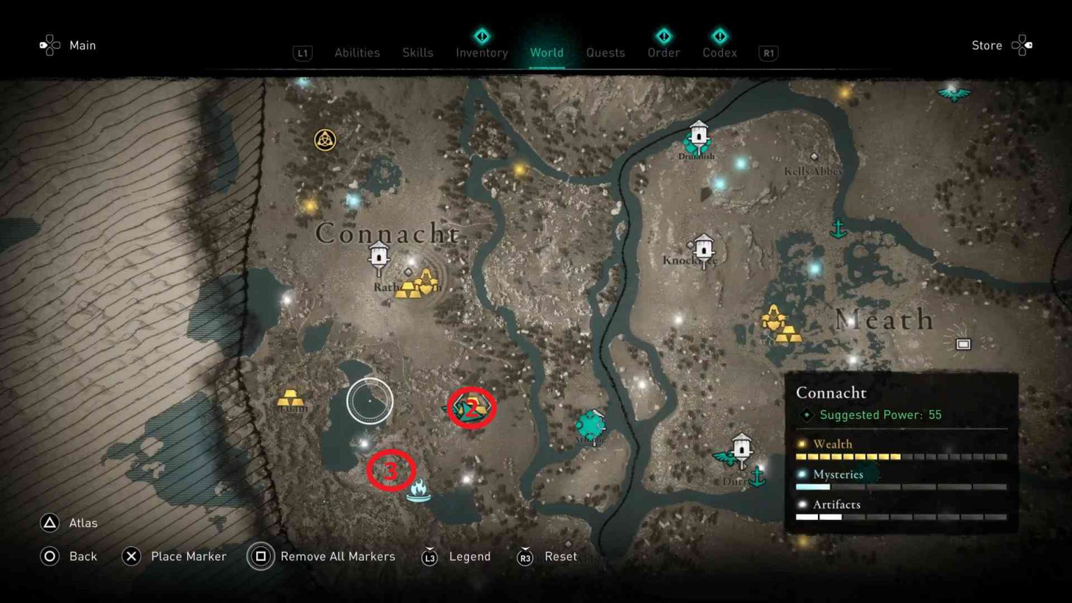 Assassin's Creed Valhalla Children of Danu Locations Guide Hold to Reset