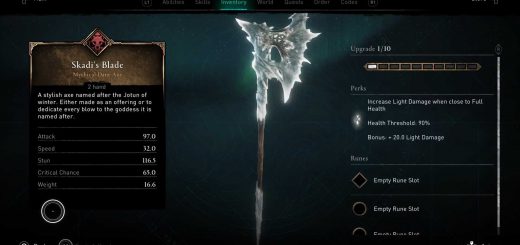 The Skaldis Blade axe.