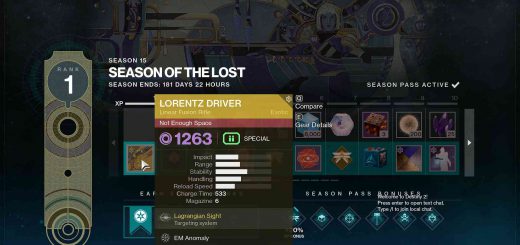 Image showing the Lorentz Driver Exotic Weapon unlock.