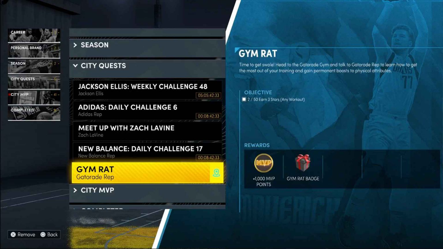 How to Get the Gym Rat Badge in NBA 2K22 NextGen Hold to Reset