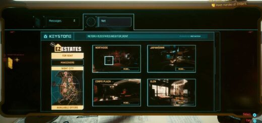 EZEstates program in Cyberpunk 2077.