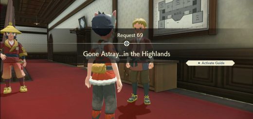 Astray in the Highlands Request 69 in Pokémon Legends Arceus.