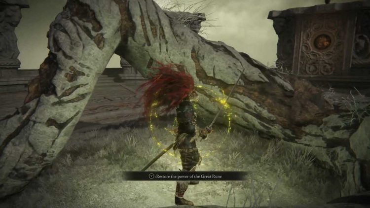 Image showing restoring Godrick's Great Rune in Elden Ring.