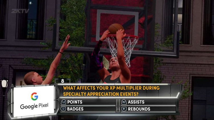 Image showing an NBA 2K22 2KTV Episode 38 question.