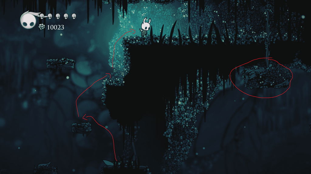 Solution to reach the Grub in Greenpath above the cartographer.