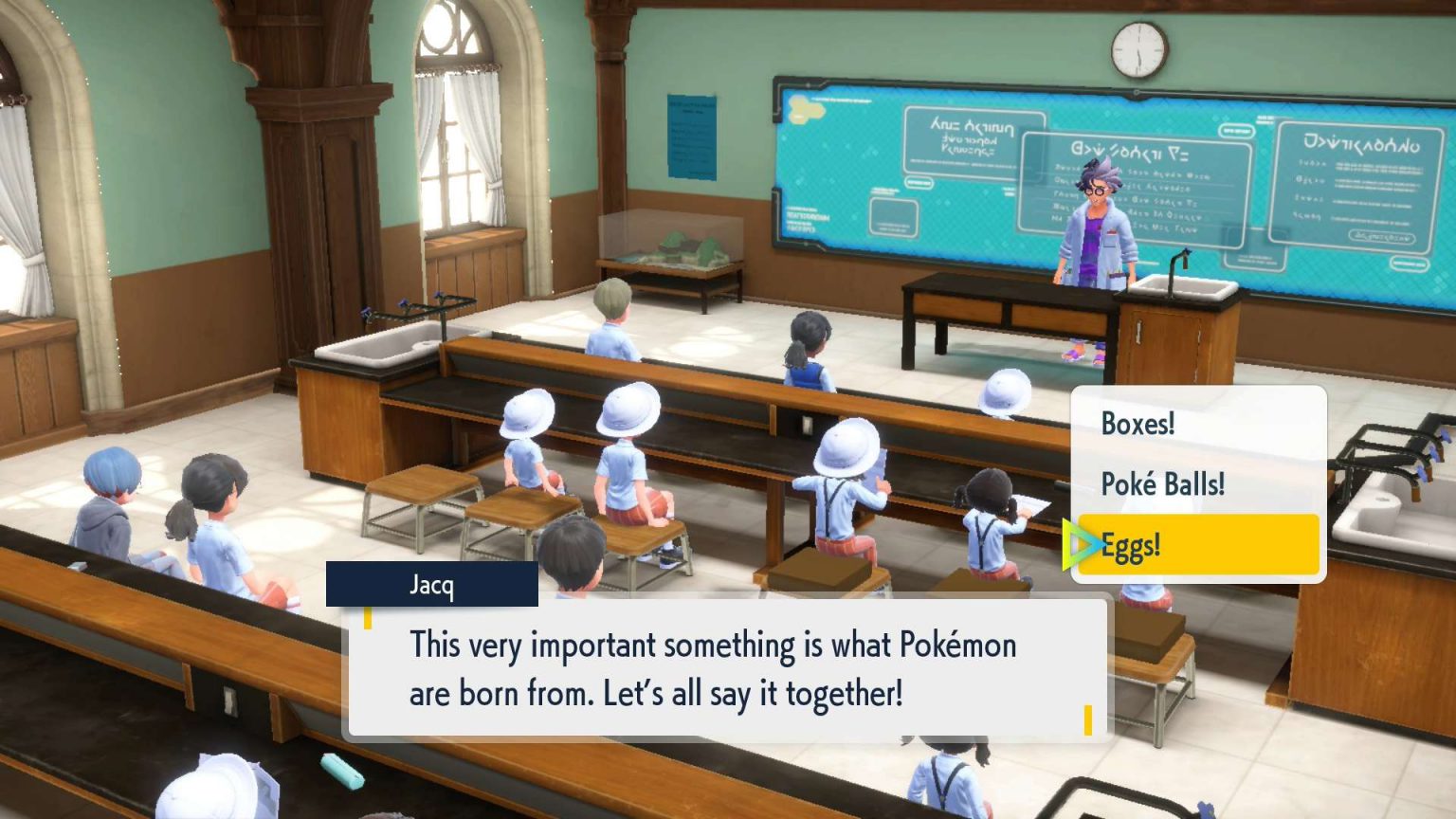 Biology Class Answers Guide Pokemon Scarlet and Violet Hold to Reset