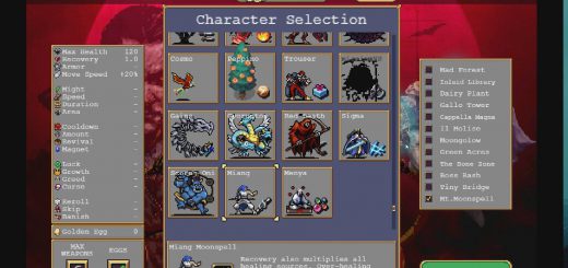 How to Unlock Miang Moonspell in Vampire Survivors guide.