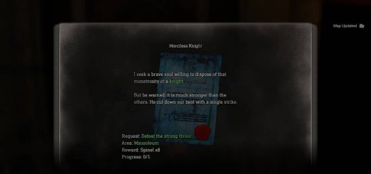 Resident Evil 4 Remake Merciless Knight request details.