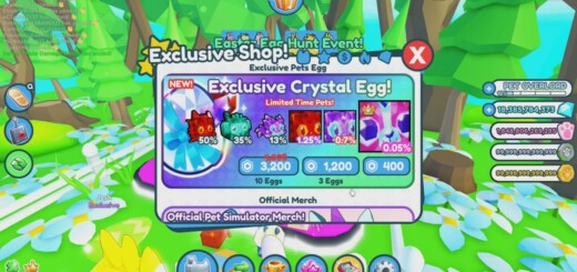 Pet Simulator X Exclusive Crystal Egg pets.