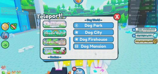 Dog World Biomes list.