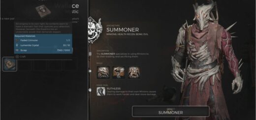 Remnant 2 Summoner unlock item.