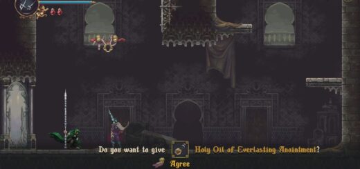 Image showing the Penitent One giving the Holy Oil of Everlasting Anointment to Yerma.