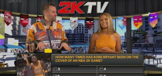 Image showing a question asked about Kobe Bryant in NBA 2K24 2KTV Episode 1.