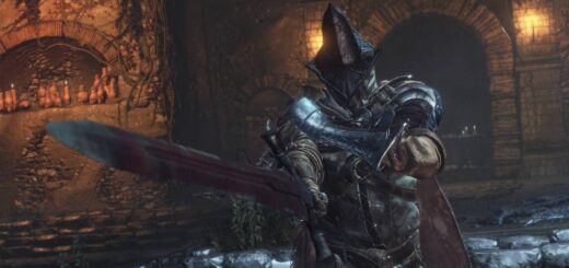 Image showing the Abyss Watcher boss fight in Dark Souls 3.