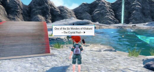 Image showing The Crystal Pool Wonder sign in Pokemon Scarlet and Pokemon Violet Teal Mask DLC.