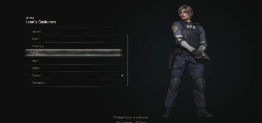 Image showing Leon's R.P.D. costume in Resident Evil 4 Remake.
