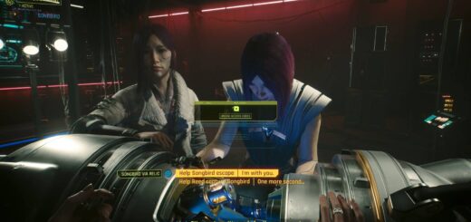 The ending impacting choice moment in Cyberpunk 2077: Phantom Liberty.