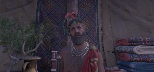 Assassin's Creed Odyssey Sargon character.