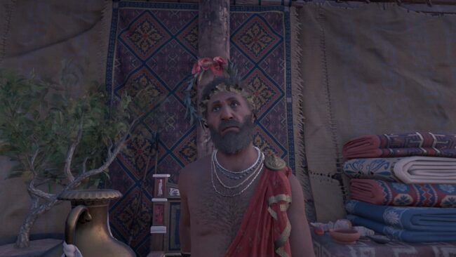 Assassin's Creed Odyssey Sargon character.