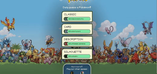 The Pokedle game main menu.
