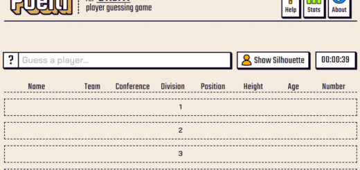 Poeltl game screen.