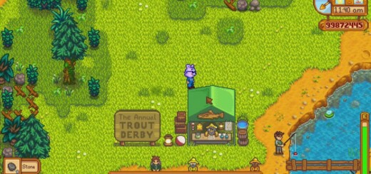 The Stardew Valley Trout Derby in Cindersnap Forest.